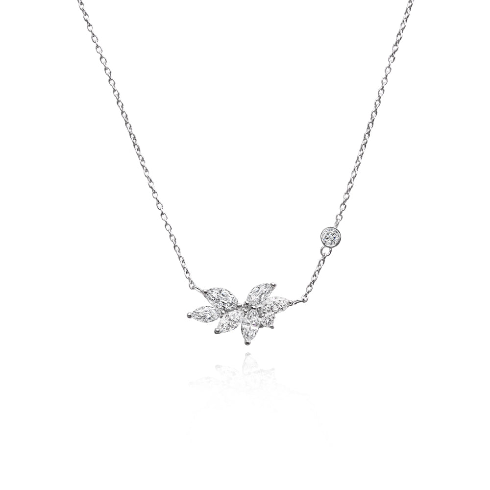 Marquise Mist Diamond Bloom Necklace