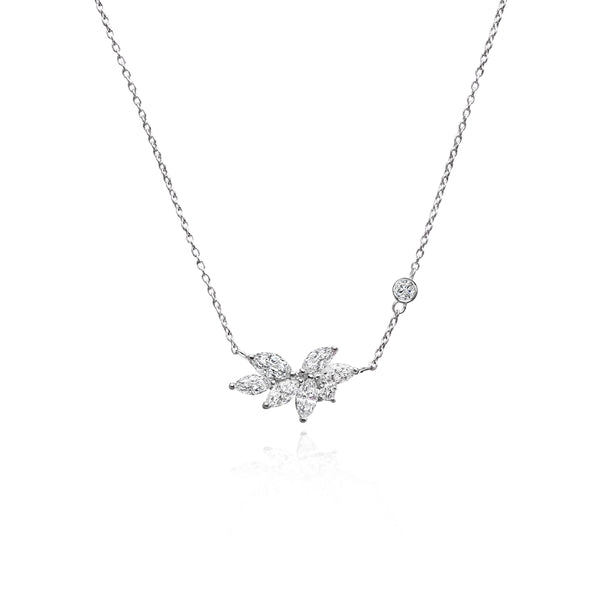 Marquise Mist Diamond Bloom Necklace