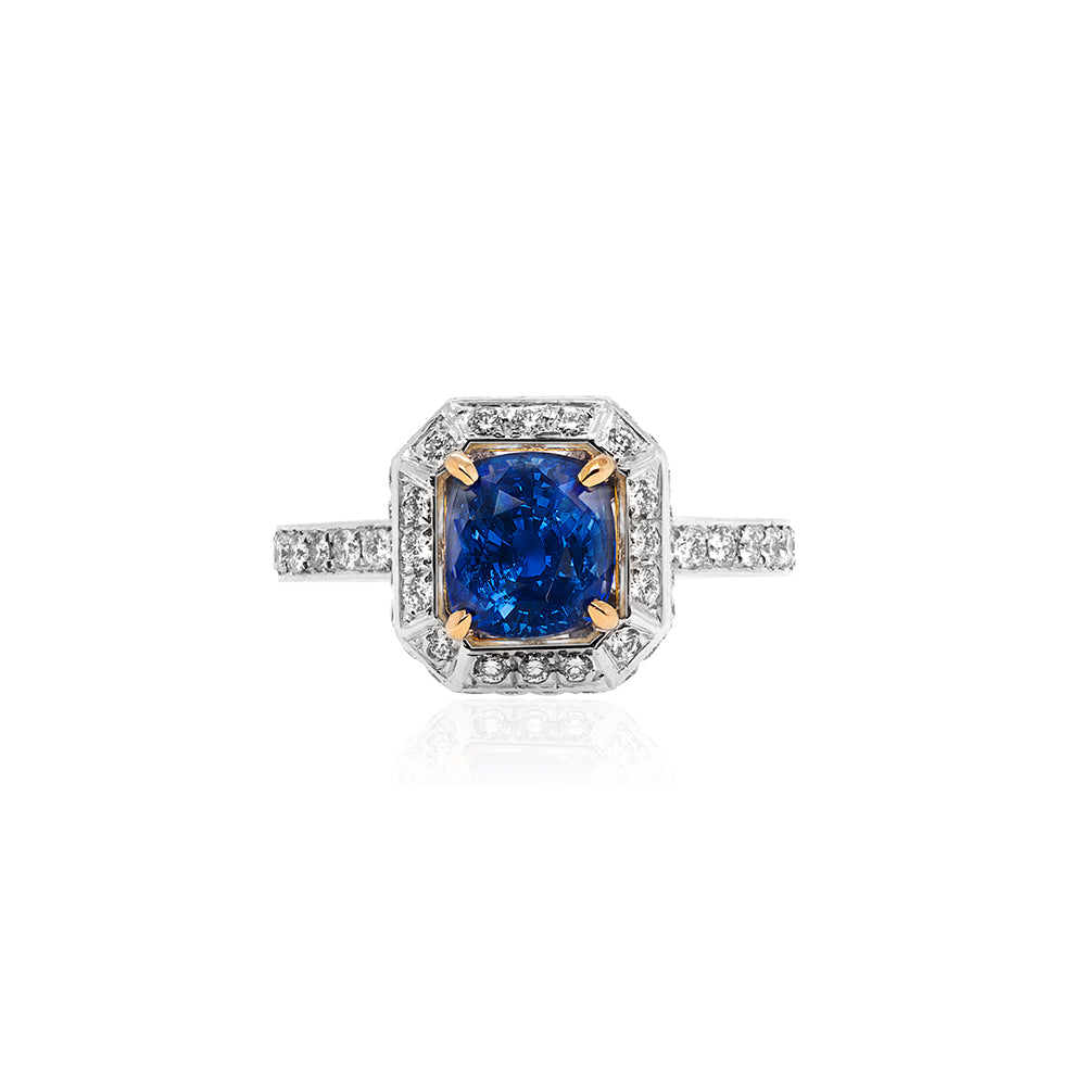 Midnight Gleam Sapphire Ring