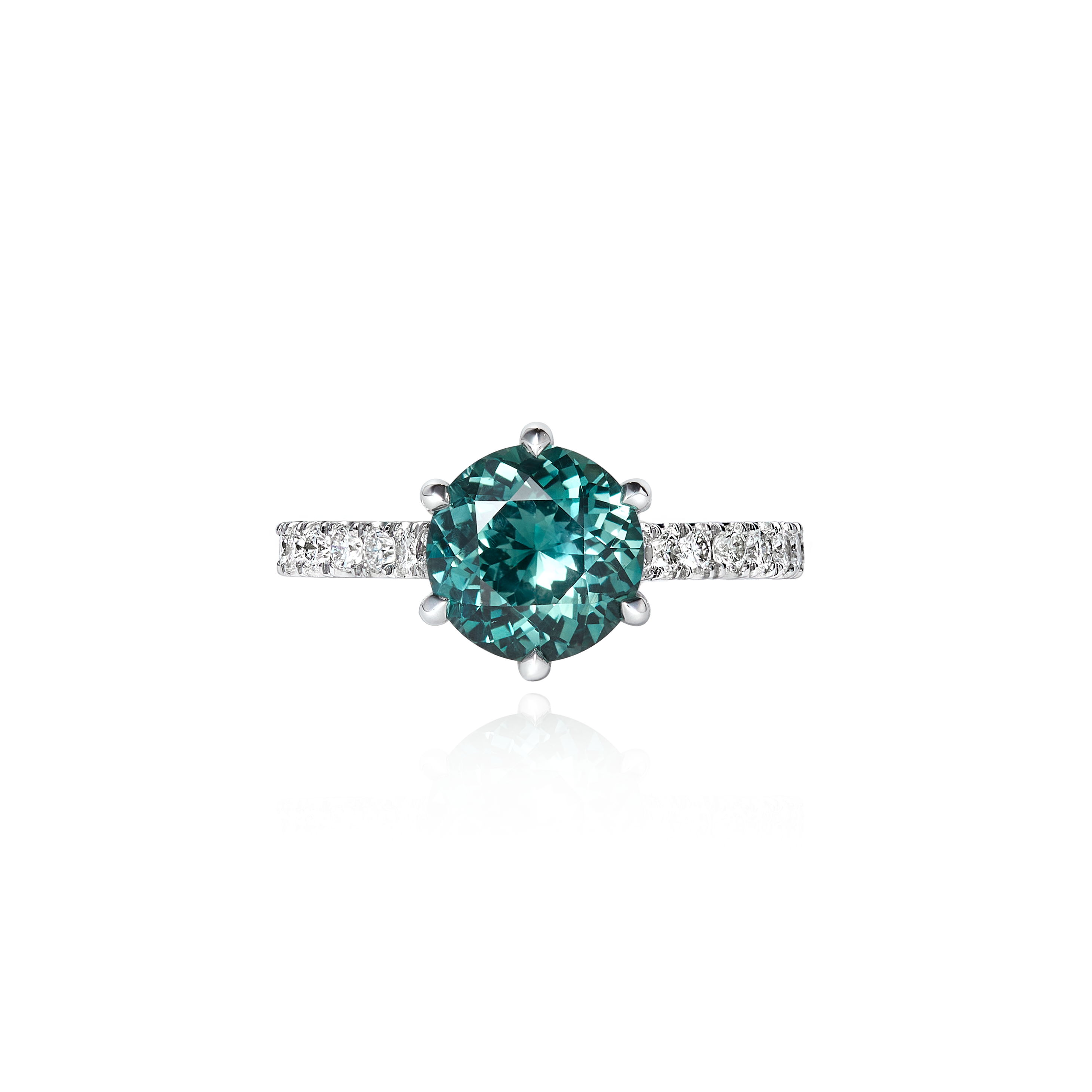 Enamoured Teal Sapphire Signature Ring