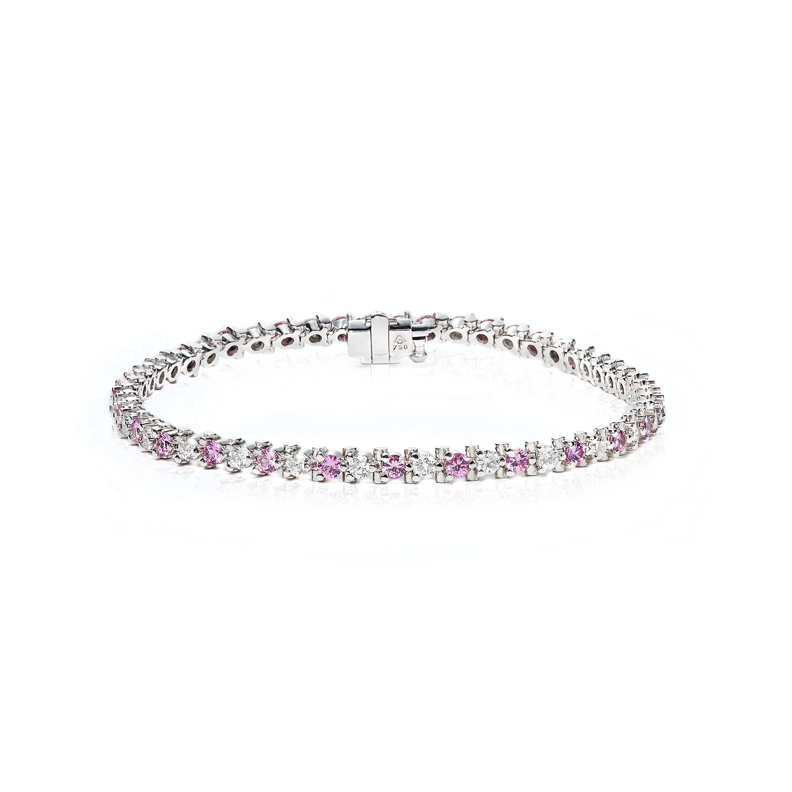 Ceylon Dew Sapphire and Diamond Tennis Bracelet