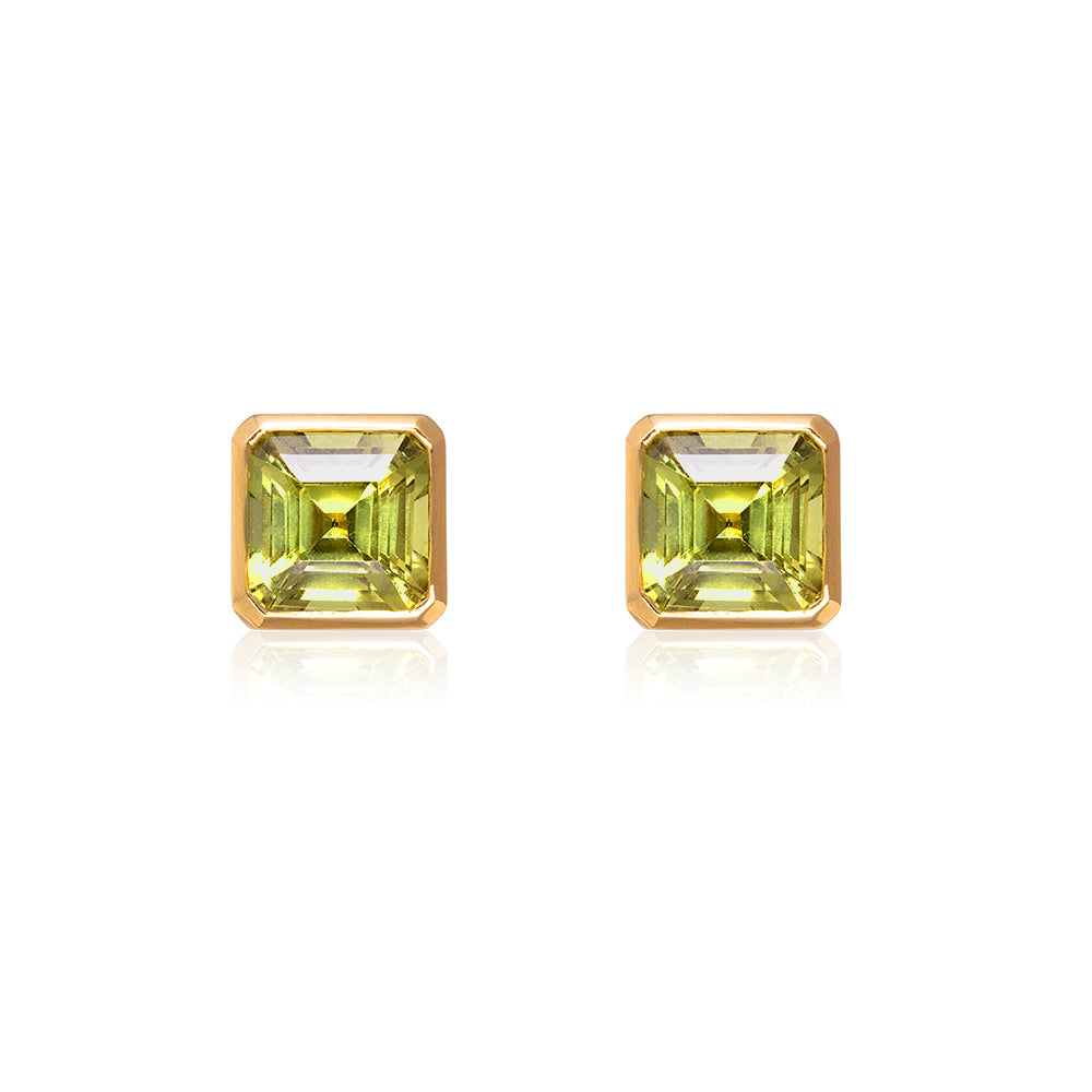 Deco Pop Garnet Studs