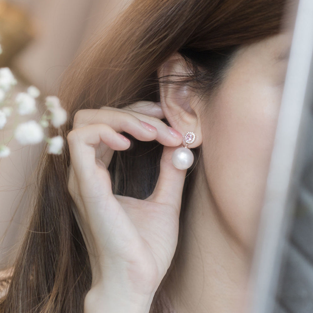Grand Voyage Sapphire & Pearl Earrings