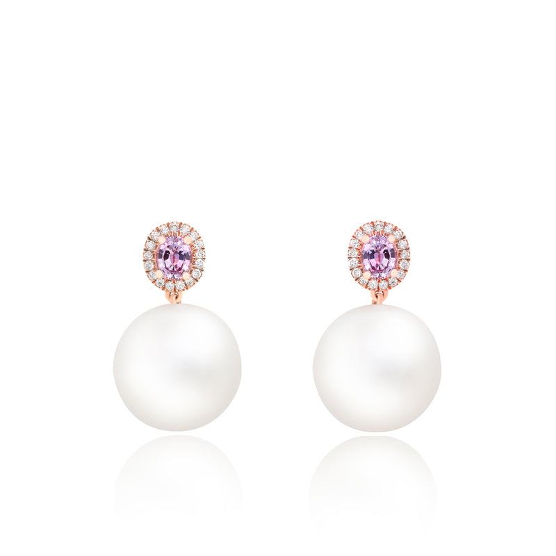 Grand Voyage Sapphire & Pearl Earrings