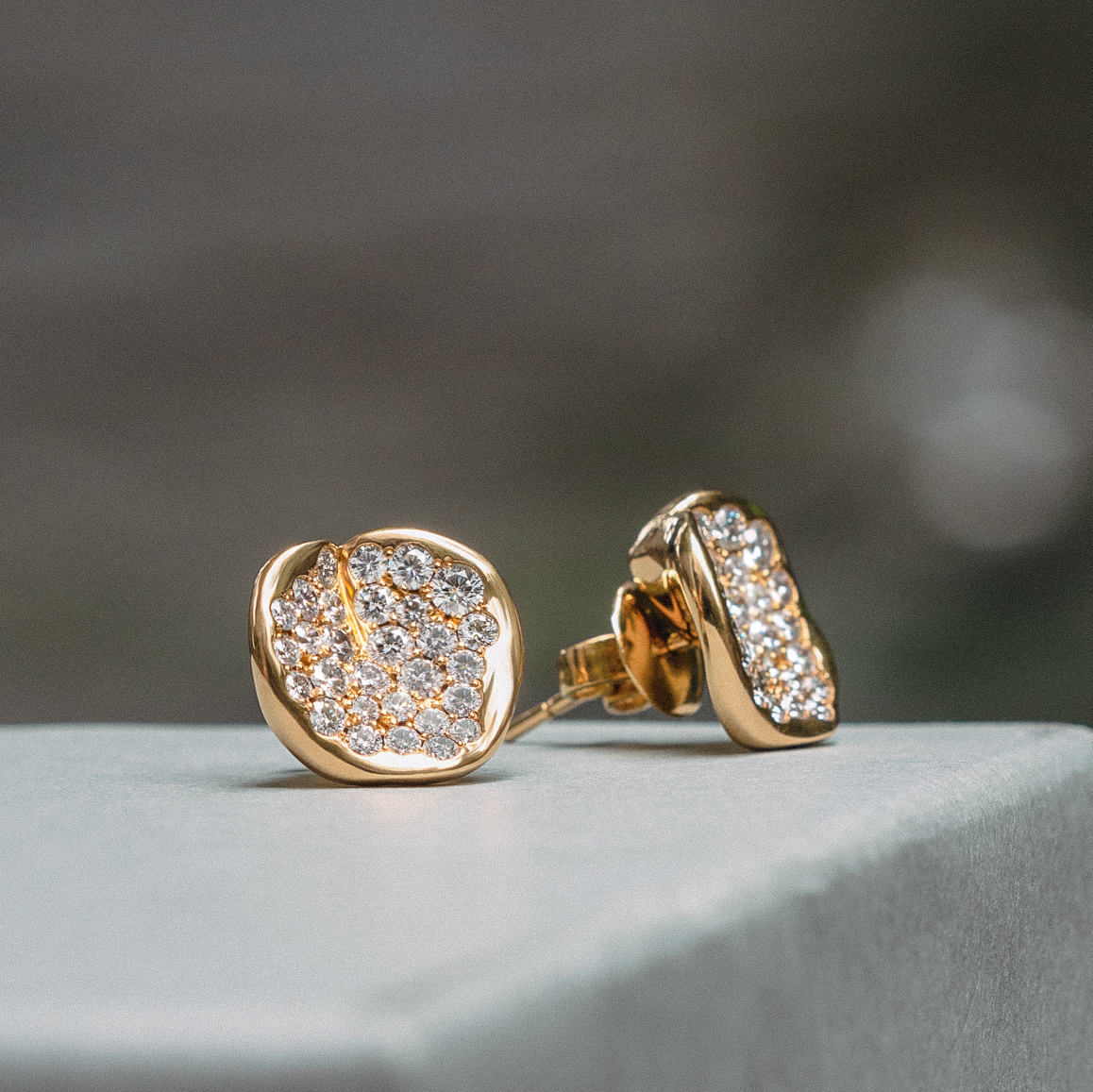 Lotus Diamond Studs