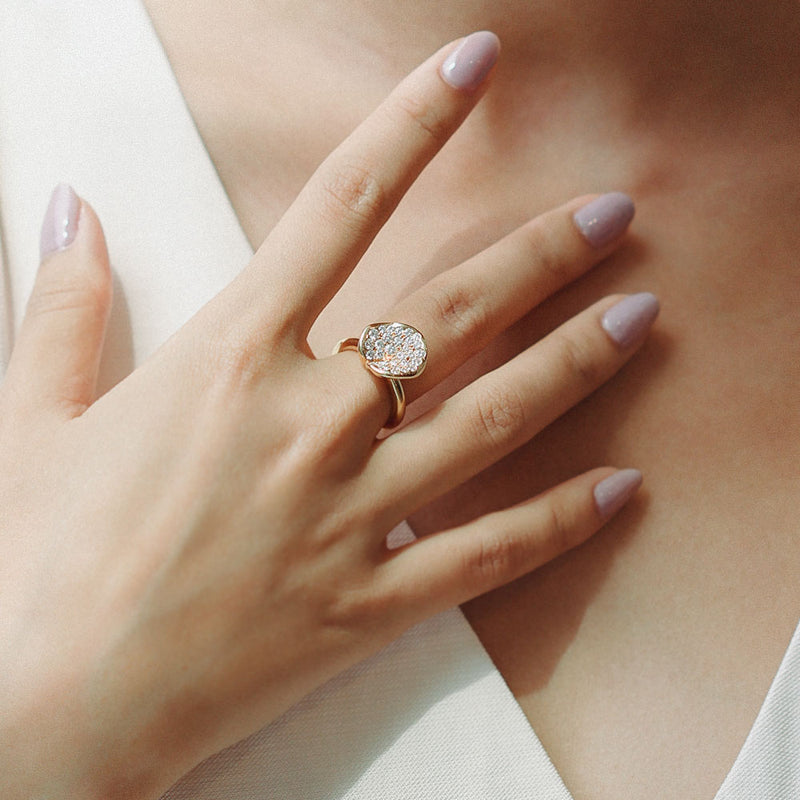 Lotus Diamond Ring