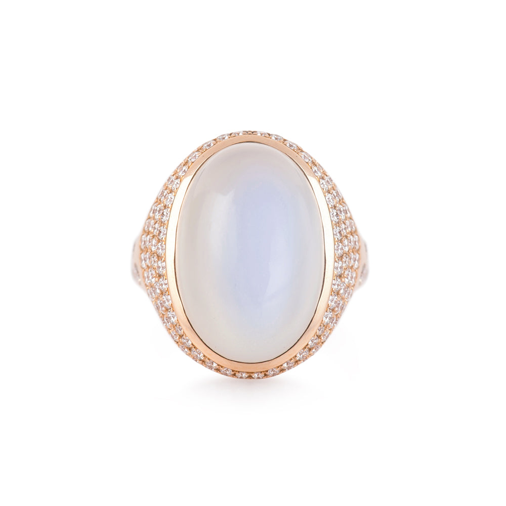 Moonlight Reverie Ring with Diamond Halo