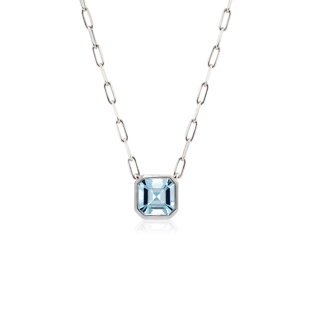 Deco Pop Aquamarine Necklace